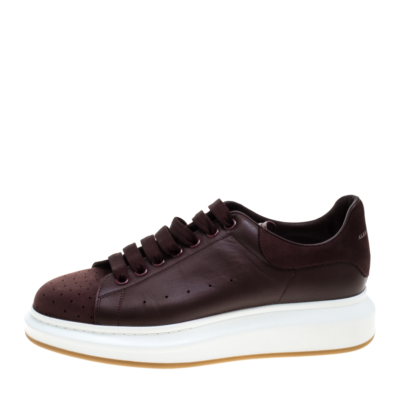 Alexander McQueen Burgundy Leather and 