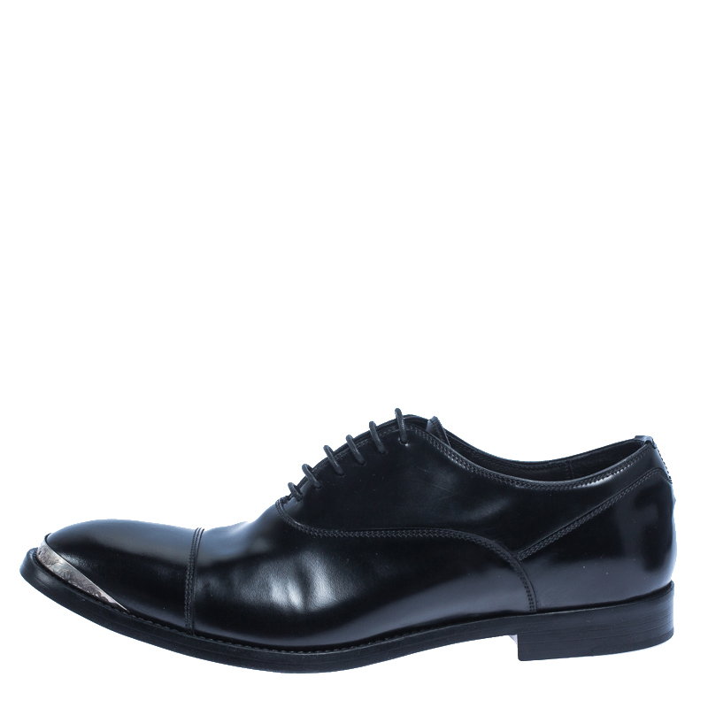 

Alexander McQueen Black Leather Lace Oxford Size