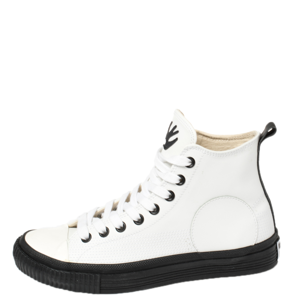 

Alexander McQueen White Leather Plimsoll High Sneakers Size