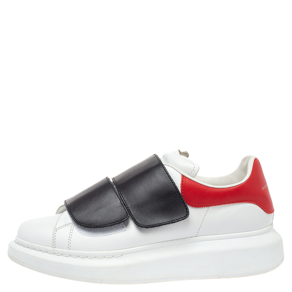 

Alexander McQueen Multicolor Leather Oversized Velcro Strap Sneakers Size