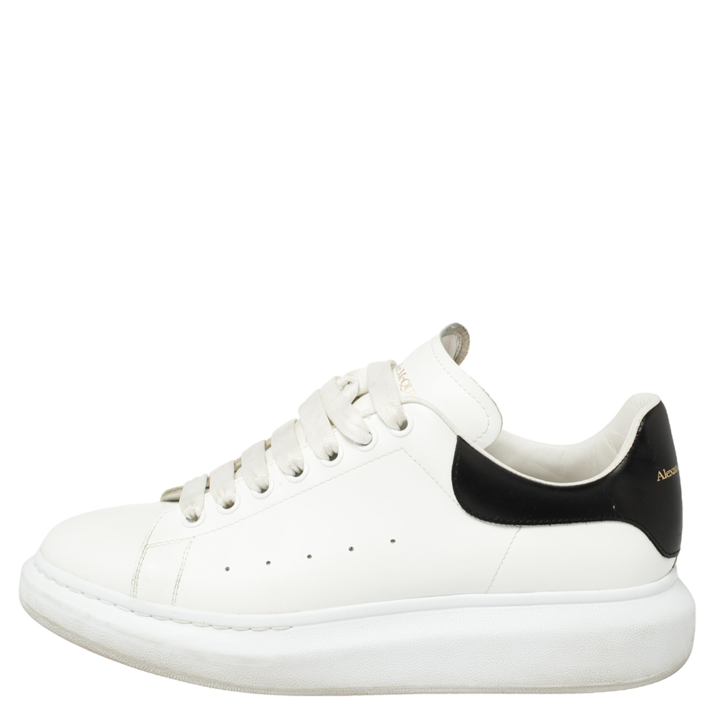 

Alexander McQueen White Leather Oversized Low Top Sneakers Size
