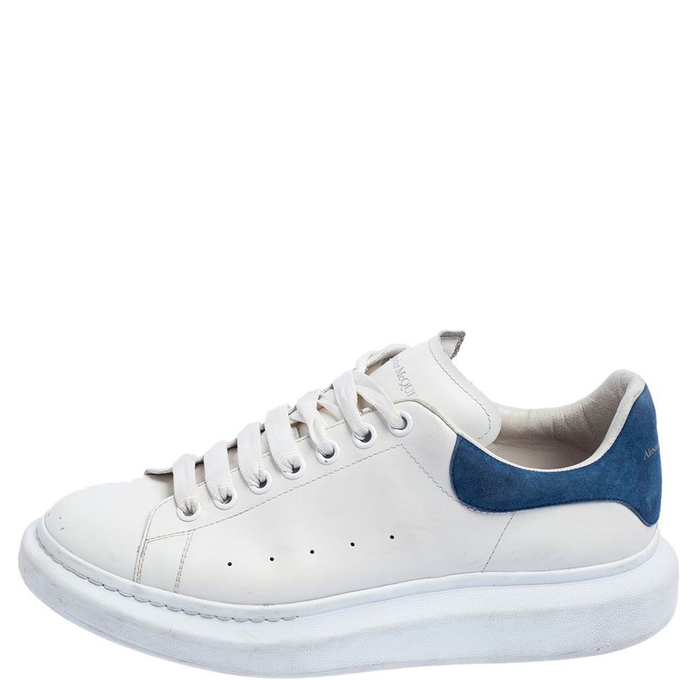 

Alexander McQueen White/Blue Oversized Sneakers Size