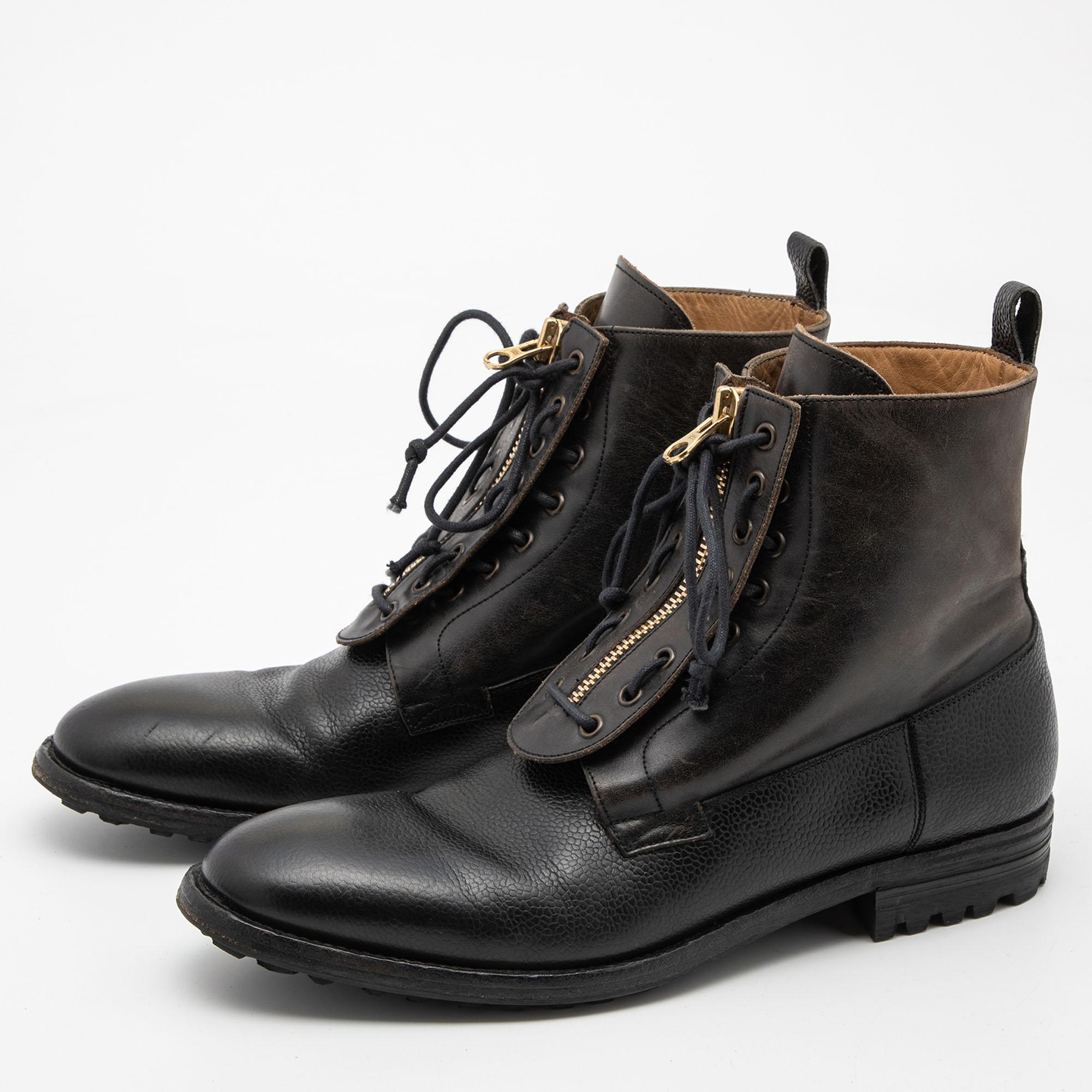 

Alexander McQueen Black Leather Ankle Boots Size