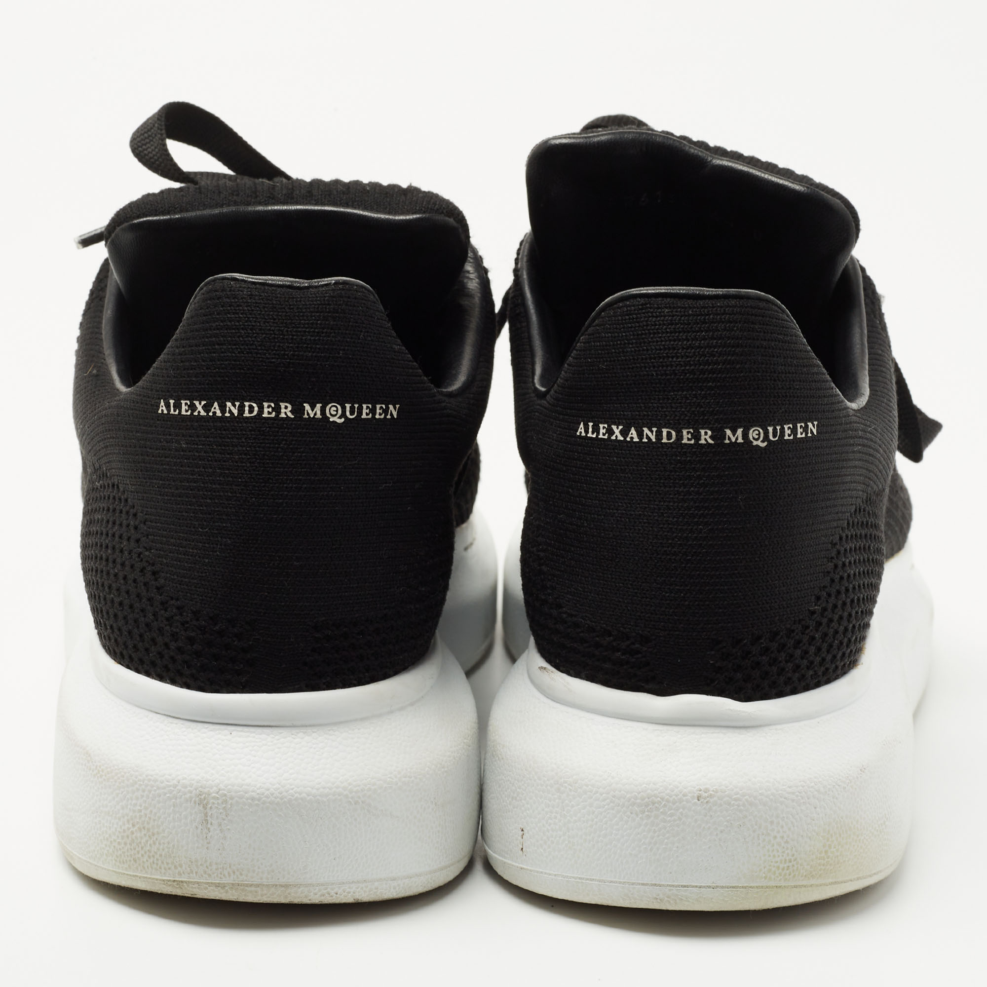 Alexander McQueen Black Knit Fabric Oversized Low Top Sneakers Size 44 Alexander  McQueen