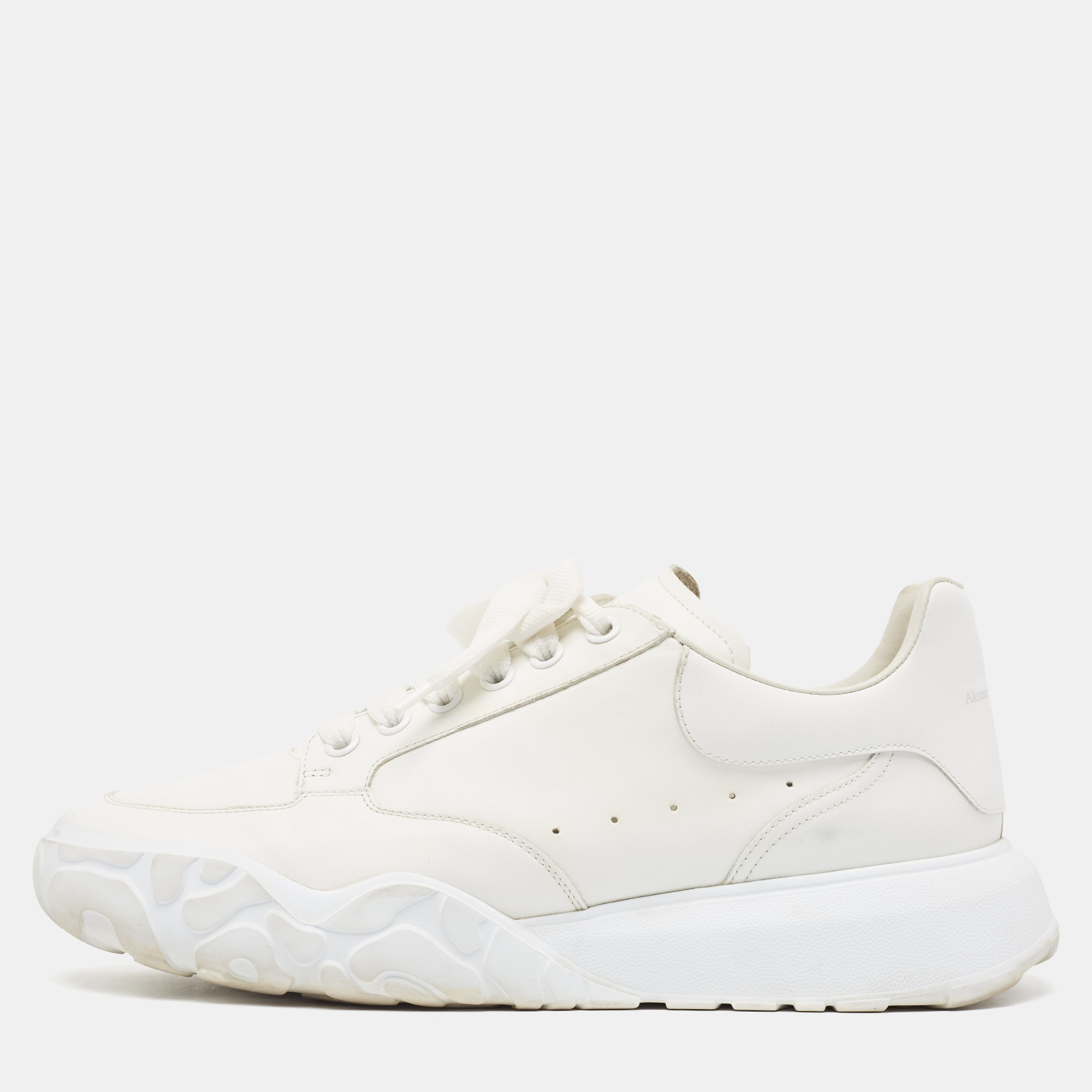 

Alexander McQueen White Leather Oversized Runner Sneakers Size