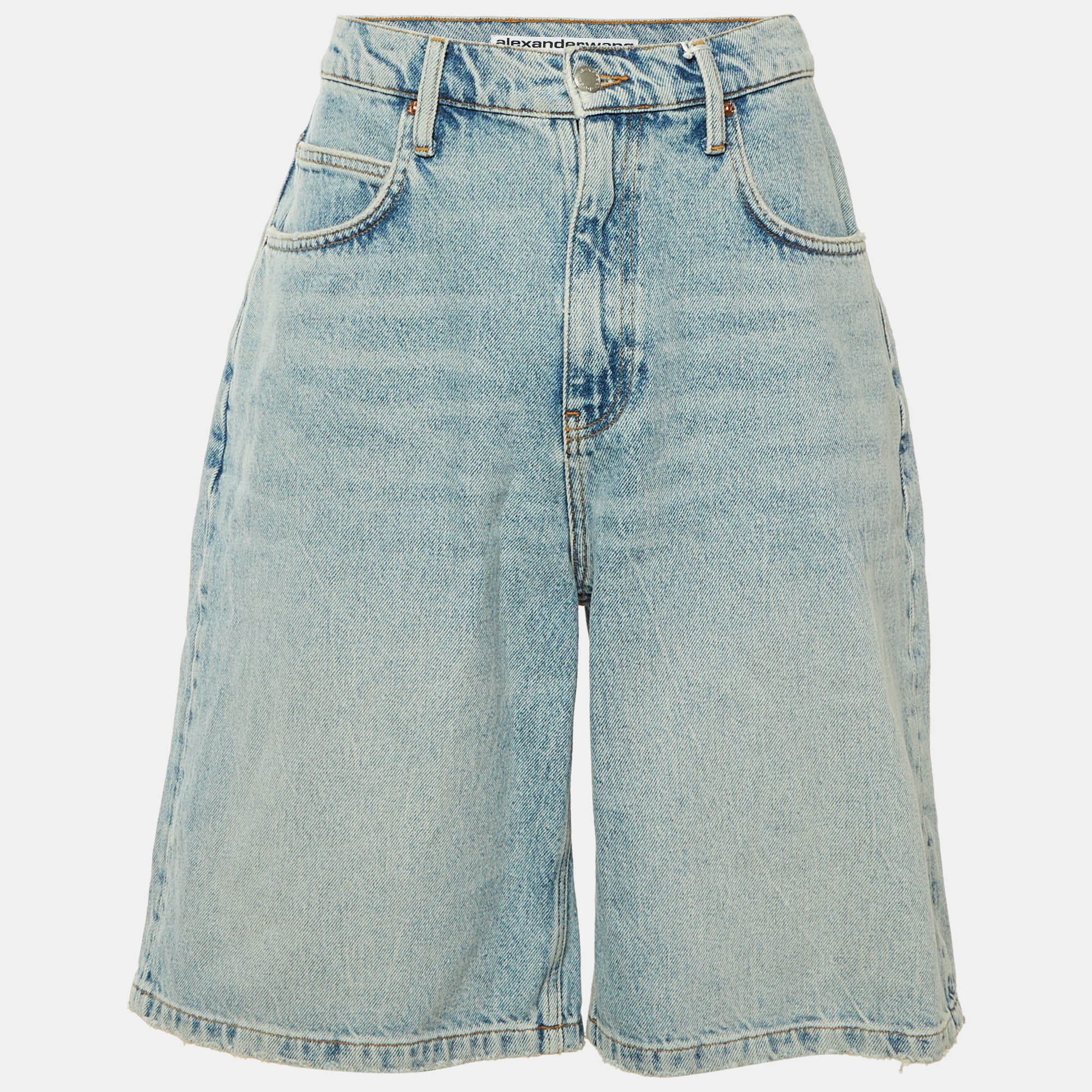 

Alexander Wang Vintage Faded Indigo Denim Shorts M Waist 32", Blue