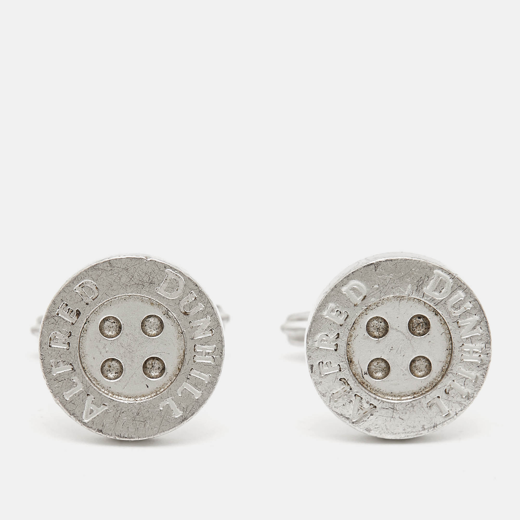 

Alfred Dunhill Button Sterling Silver Cufflinks