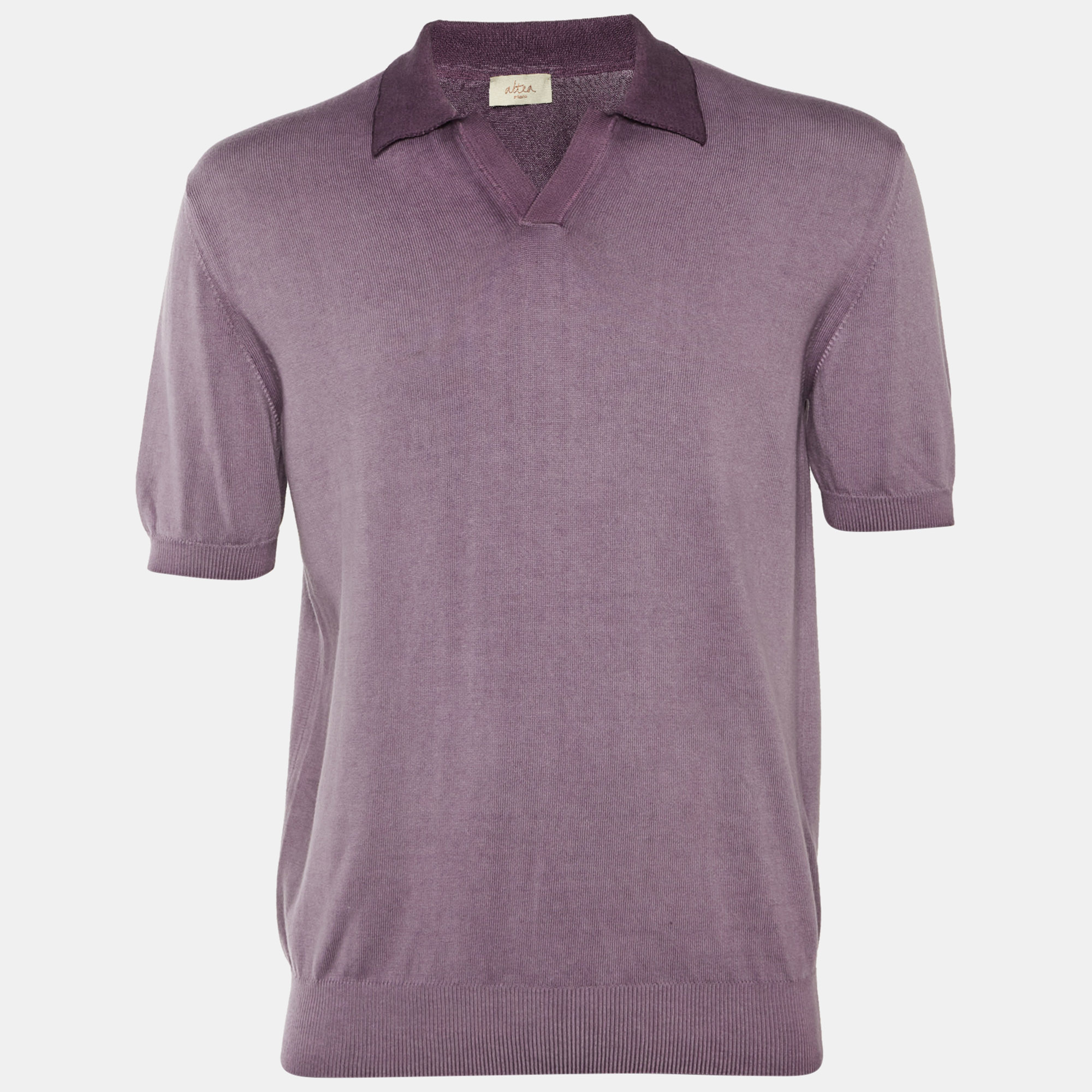 

Altea Purple Ombre Cotton Knit Polo T-Shirt L