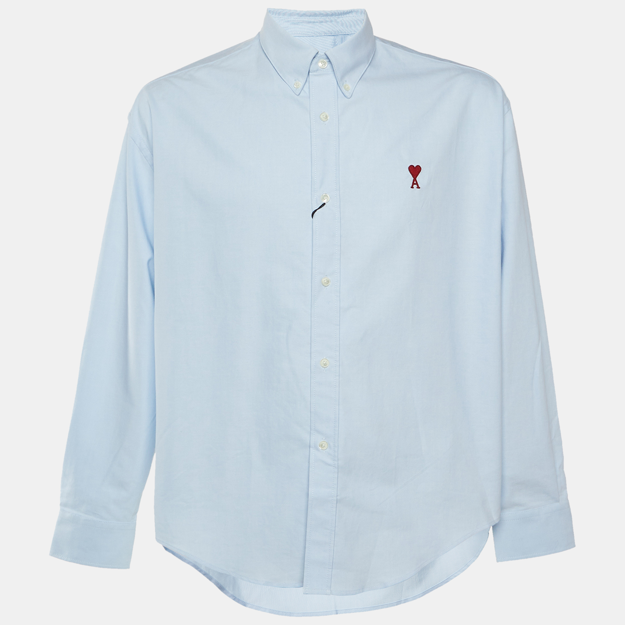 

Ami Blue Cotton Button Down Long Shirt M