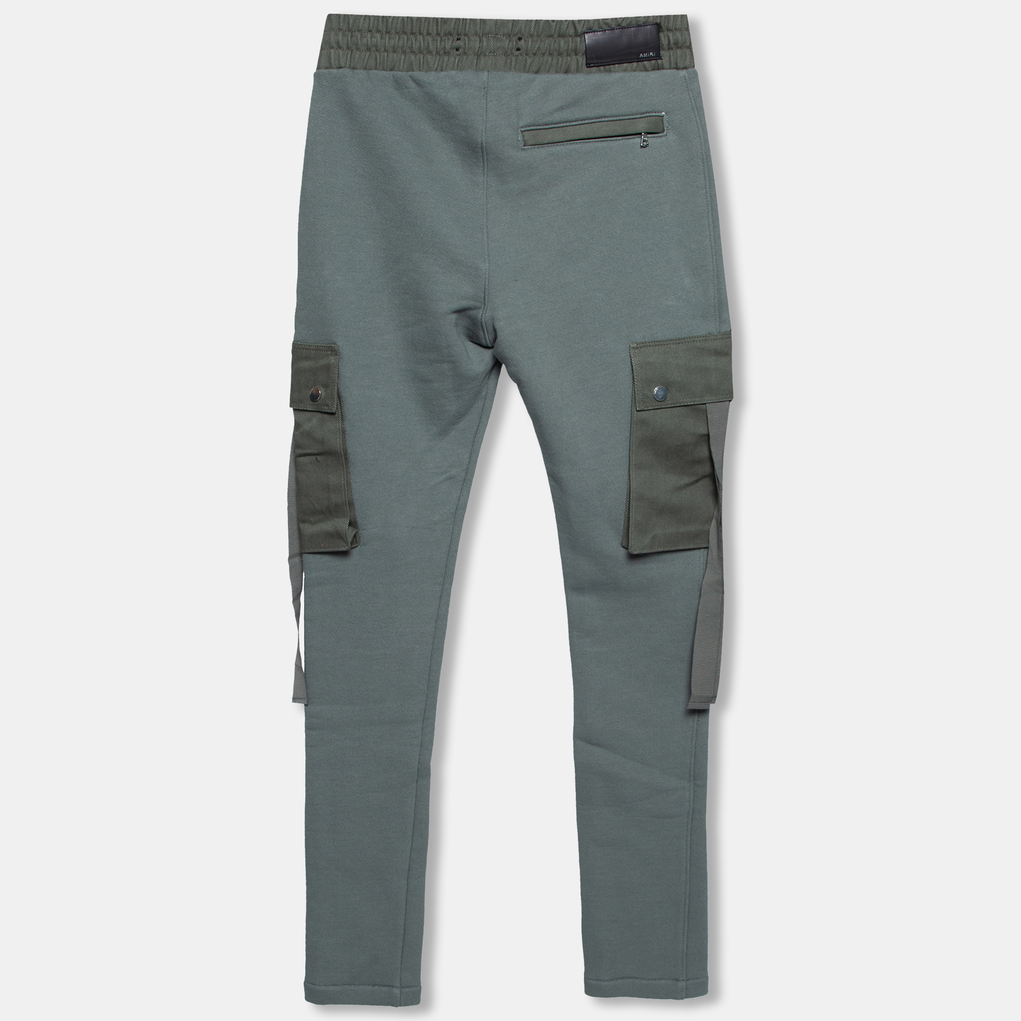 

Amiri Military Green Cotton Slim-Fit Cargo Sweatpants