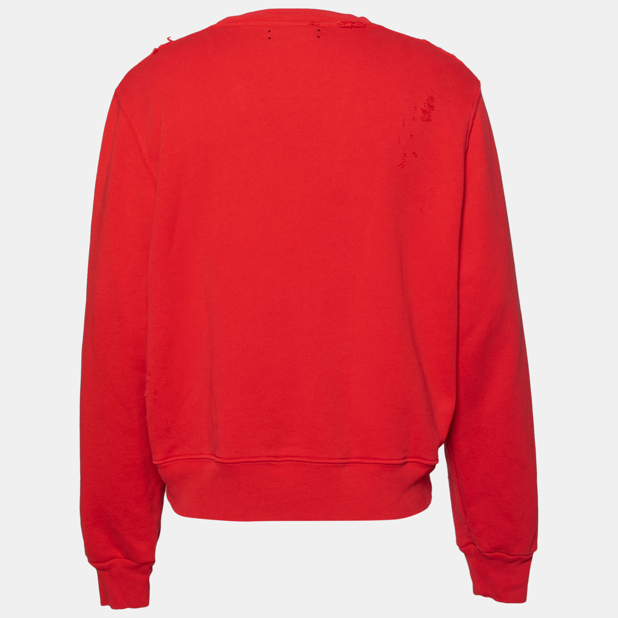 

Amiri Red Terry Knit Beverly Hills Crew Neck Sweatshirt