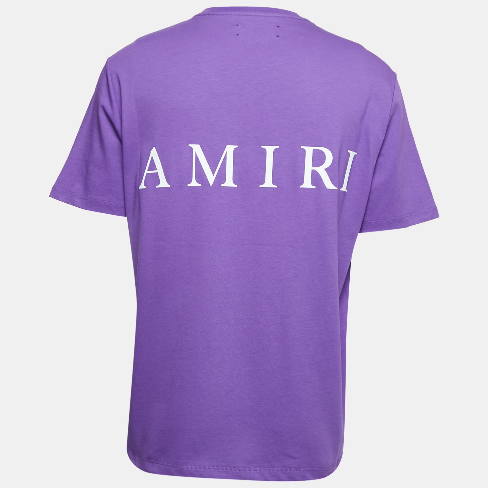 

Amiri Purple Cotton Logo Print T-Shirt