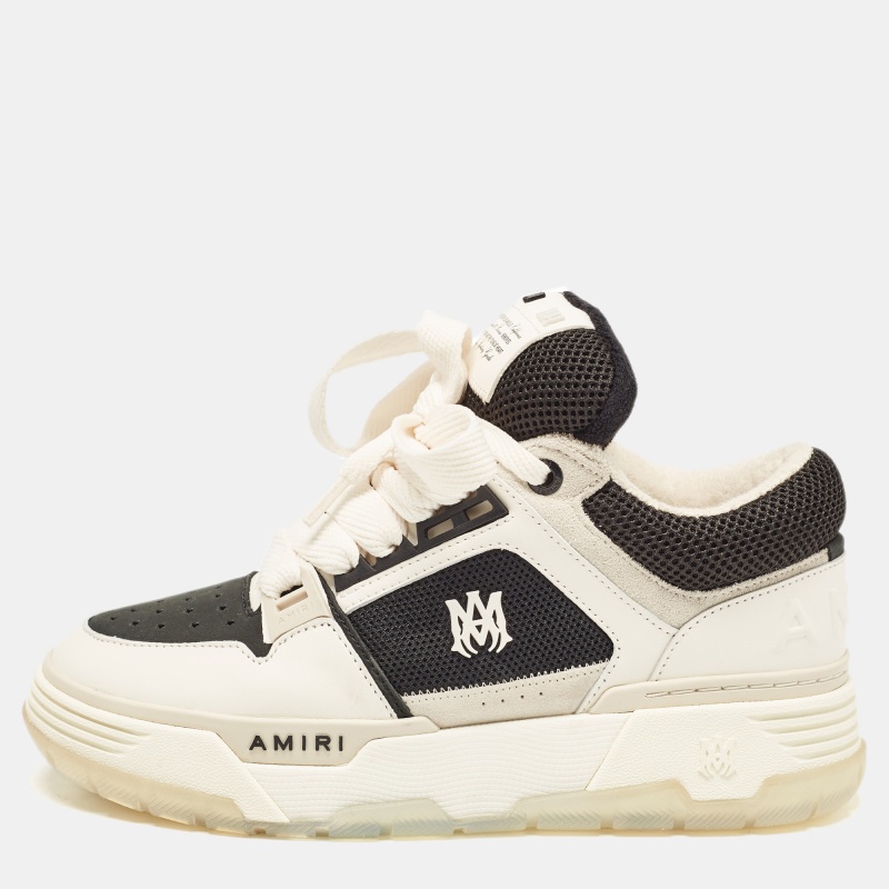 

Amiri White/Black Leather and Mesh MA1 Sneakers Size