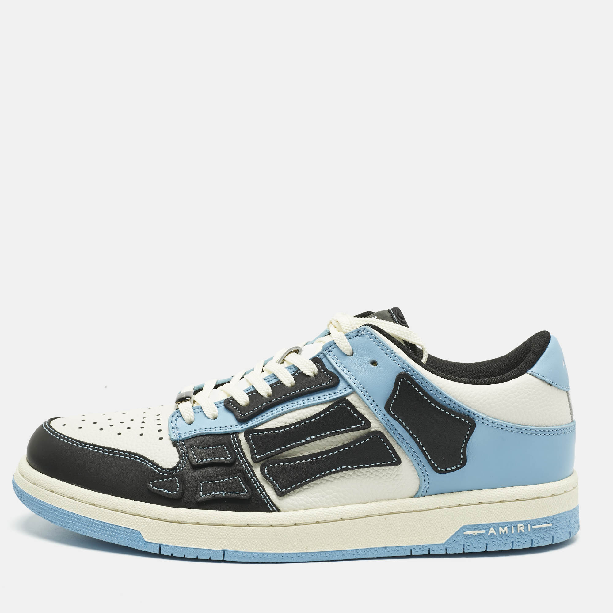 Amiri Multicolor Leather Skel Low Top Sneakers Size 43
