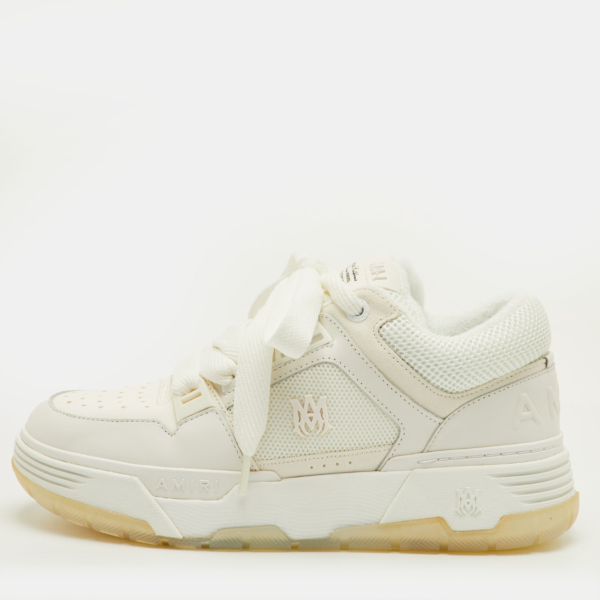 

Amiri MA-1 Size  White Leather, Mesh and Suede Lace Up Sneakers