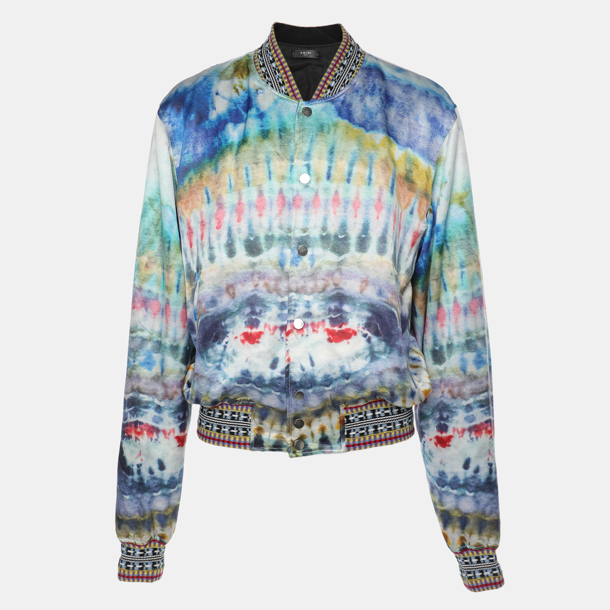 

Amiri Multicolor Silk Blend Tie Dye Jacket XXL