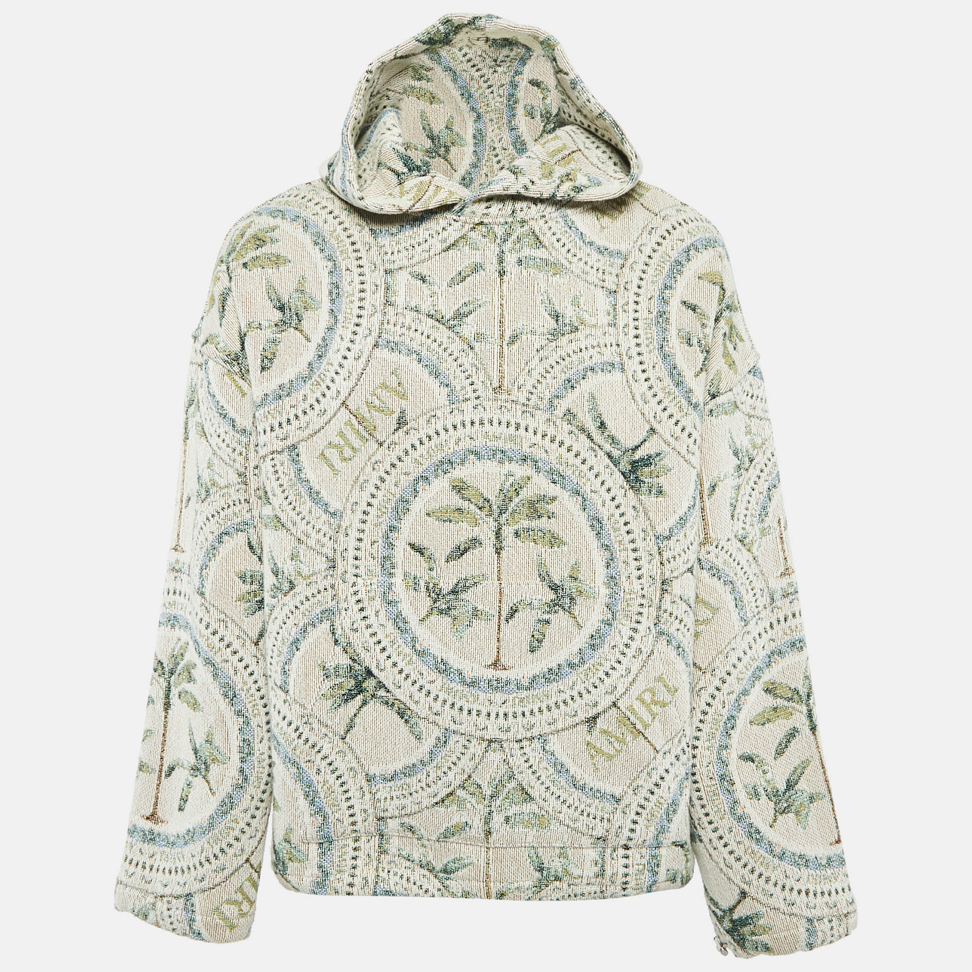 

Amiri Green Palm Jacquard Hoodie S