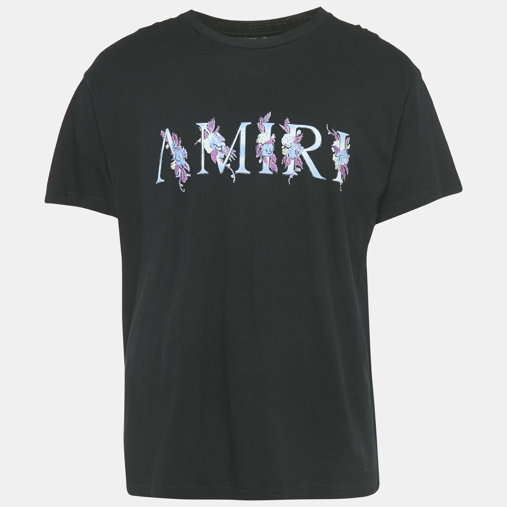 

Amiri Black Logo Print Jersey Crew Neck T-Shirt S