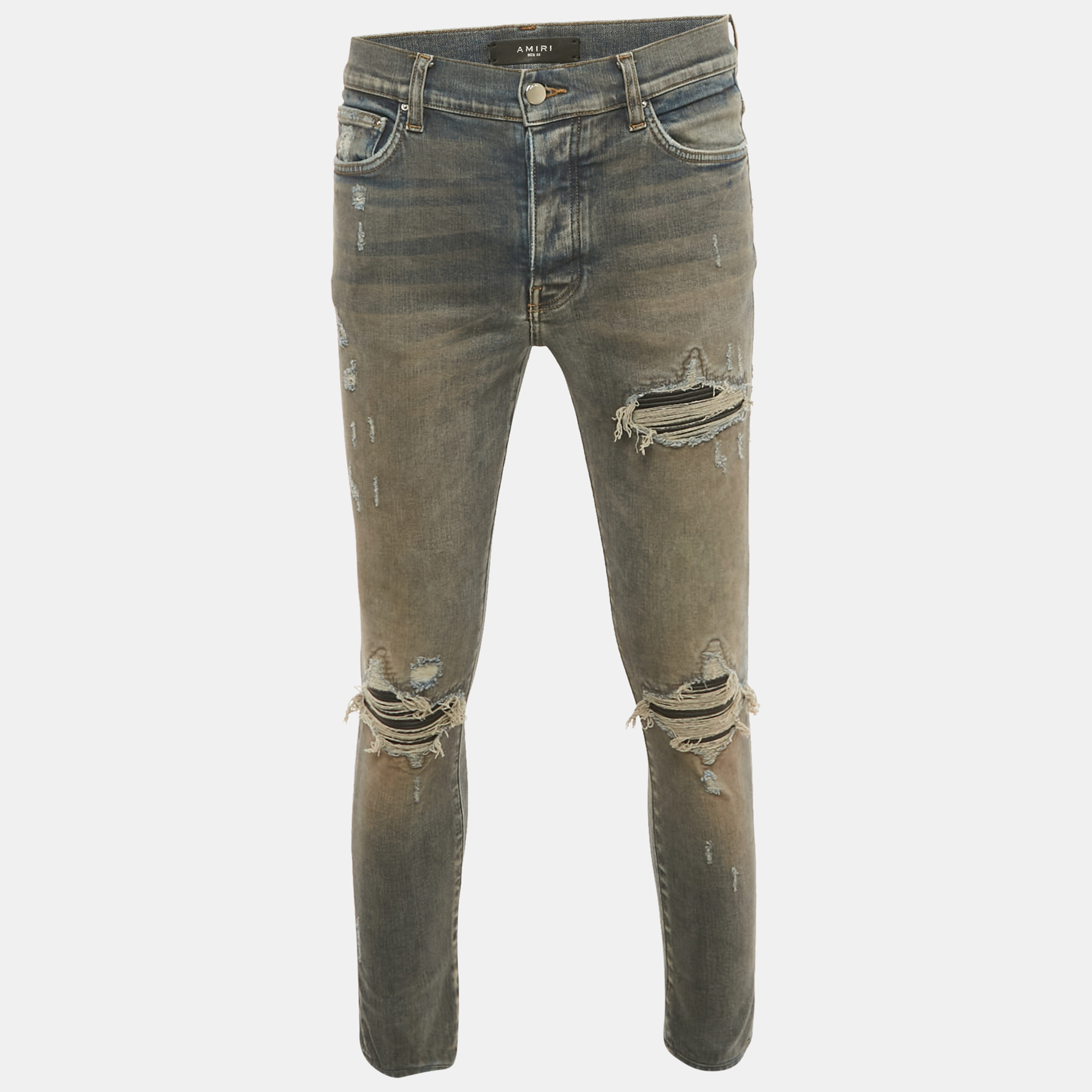 

Amiri Dark Blue Denim Distressed Jeans M Waist 32"