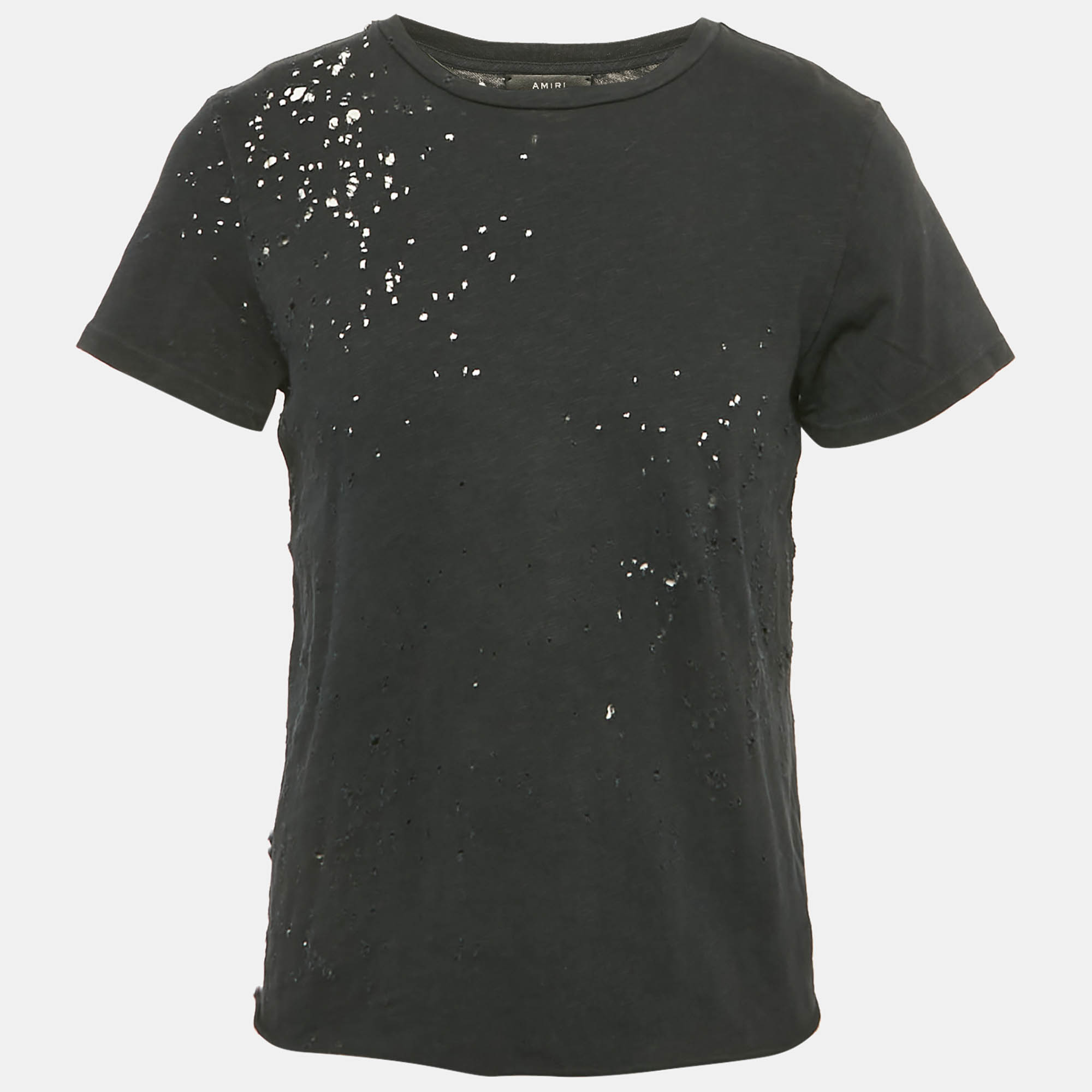 

Amiri Black Washed Shotgun Cotton Crew Neck Short Sleeve T-Shirt S
