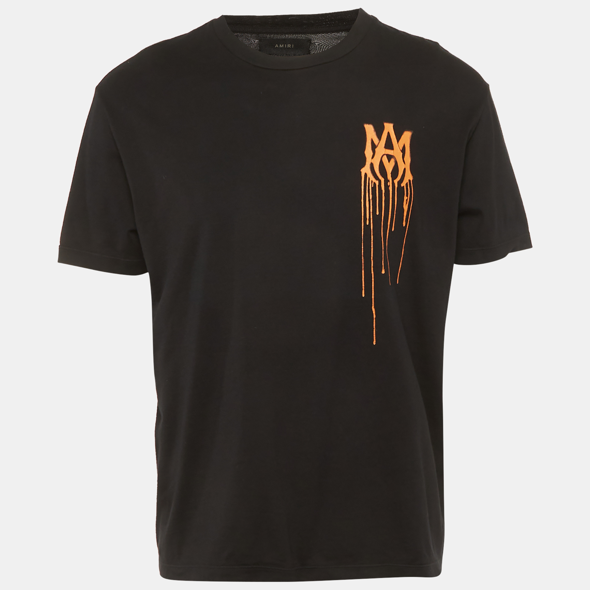 

Amiri Black Logo Paint Drip Jersey T-Shirt S