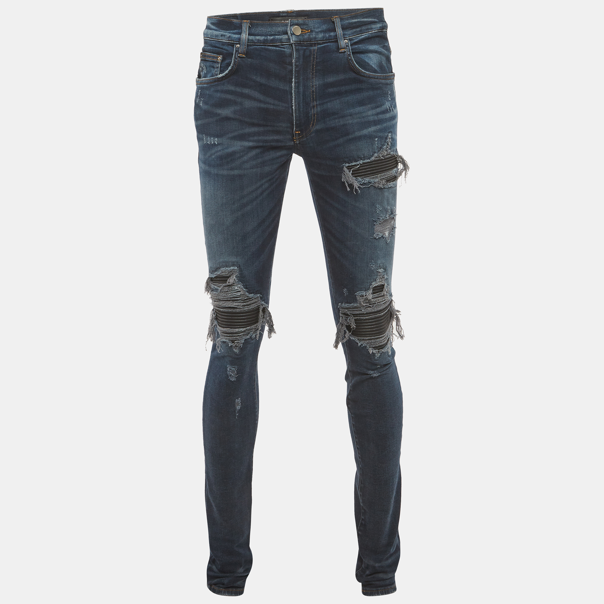 

Amiri Blue Denim Distressed Jeans M/Waist 30"