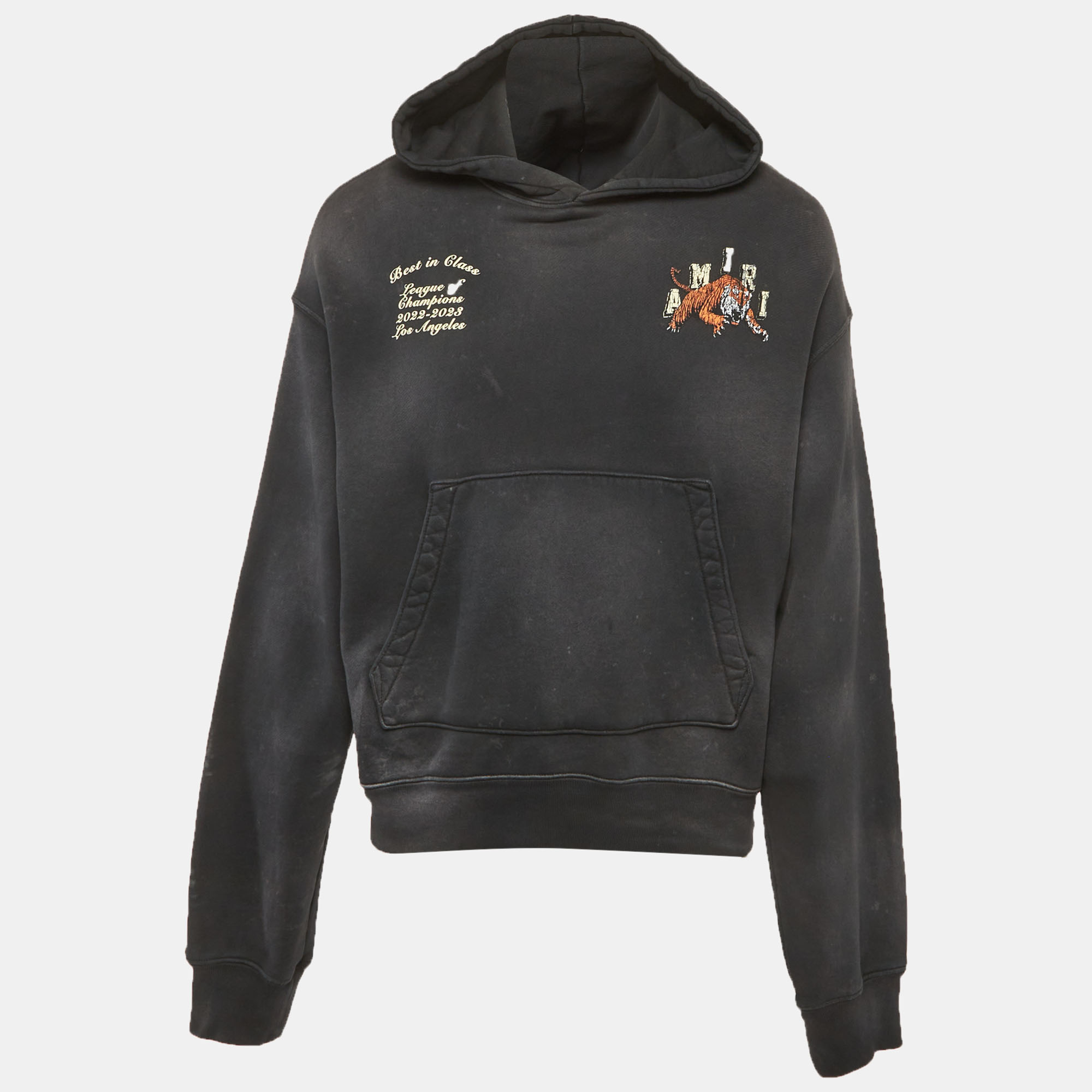 

Amiri Black Cotton Knit Graphic Printed Hoodie S