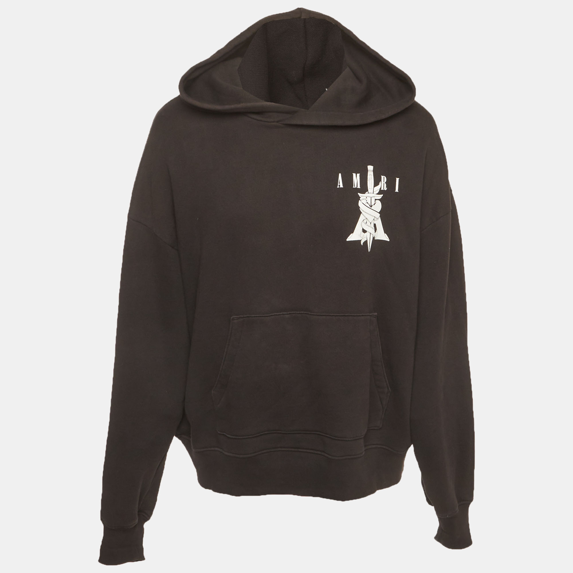 

Amiri Black Dagger Graphic Jersey Hoodie S
