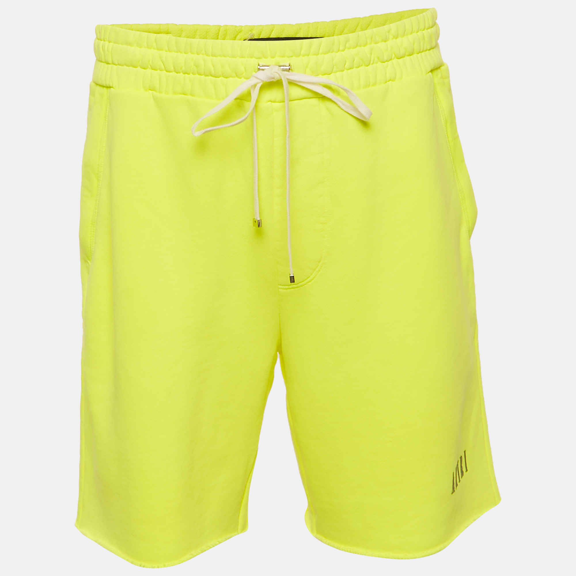 

Amiri Lime Cotton Knit Core Logo Sweat Shorts XL, Yellow