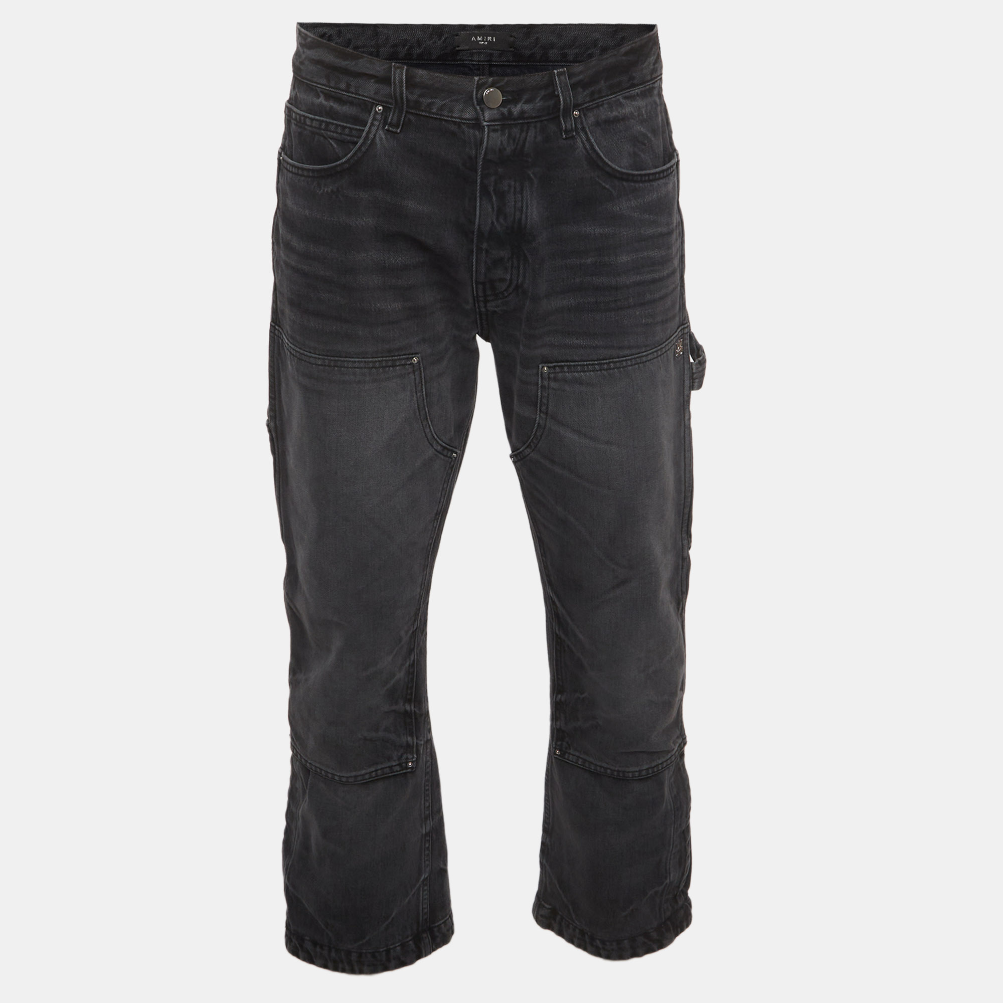 

Amiri Black Denim Straight Leg Carpenter Jeans M/Waist 34"