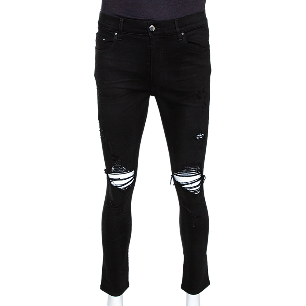 black and white amiri jeans