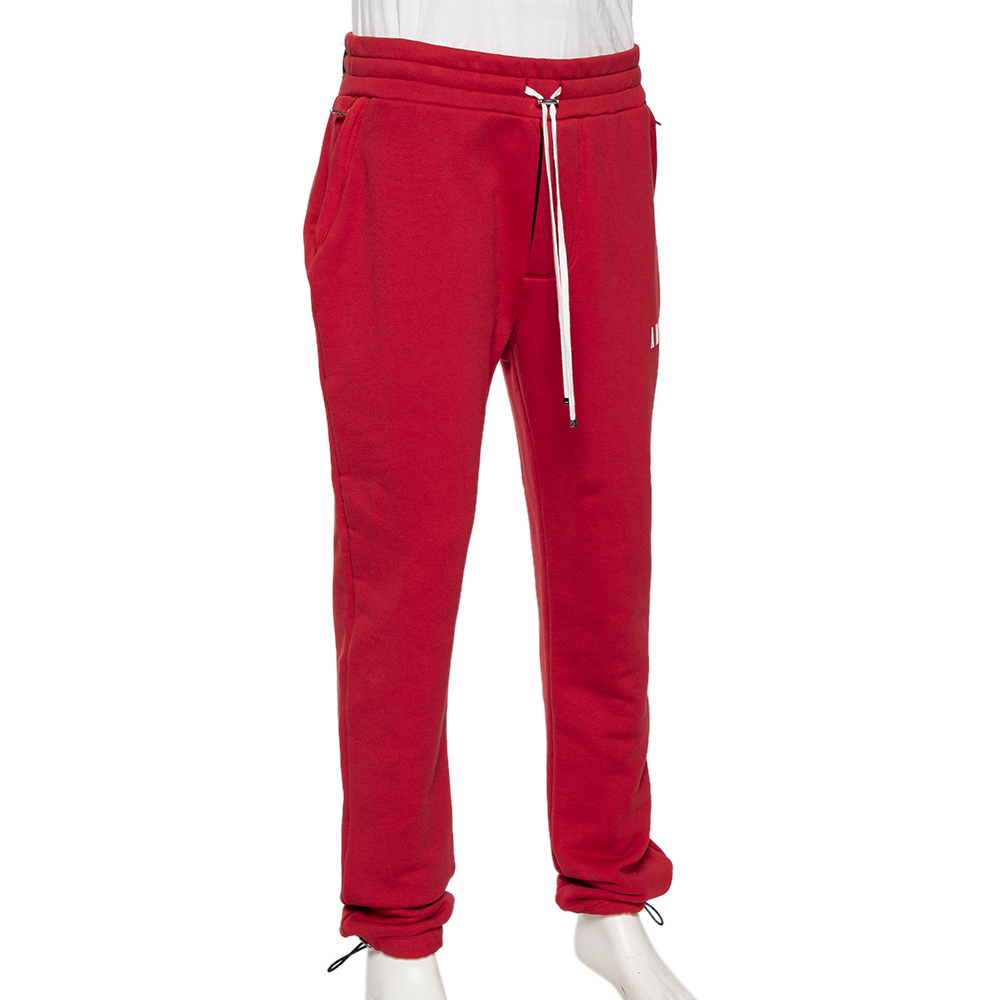 

Amiri Red Knit Core Logo Sweatpants