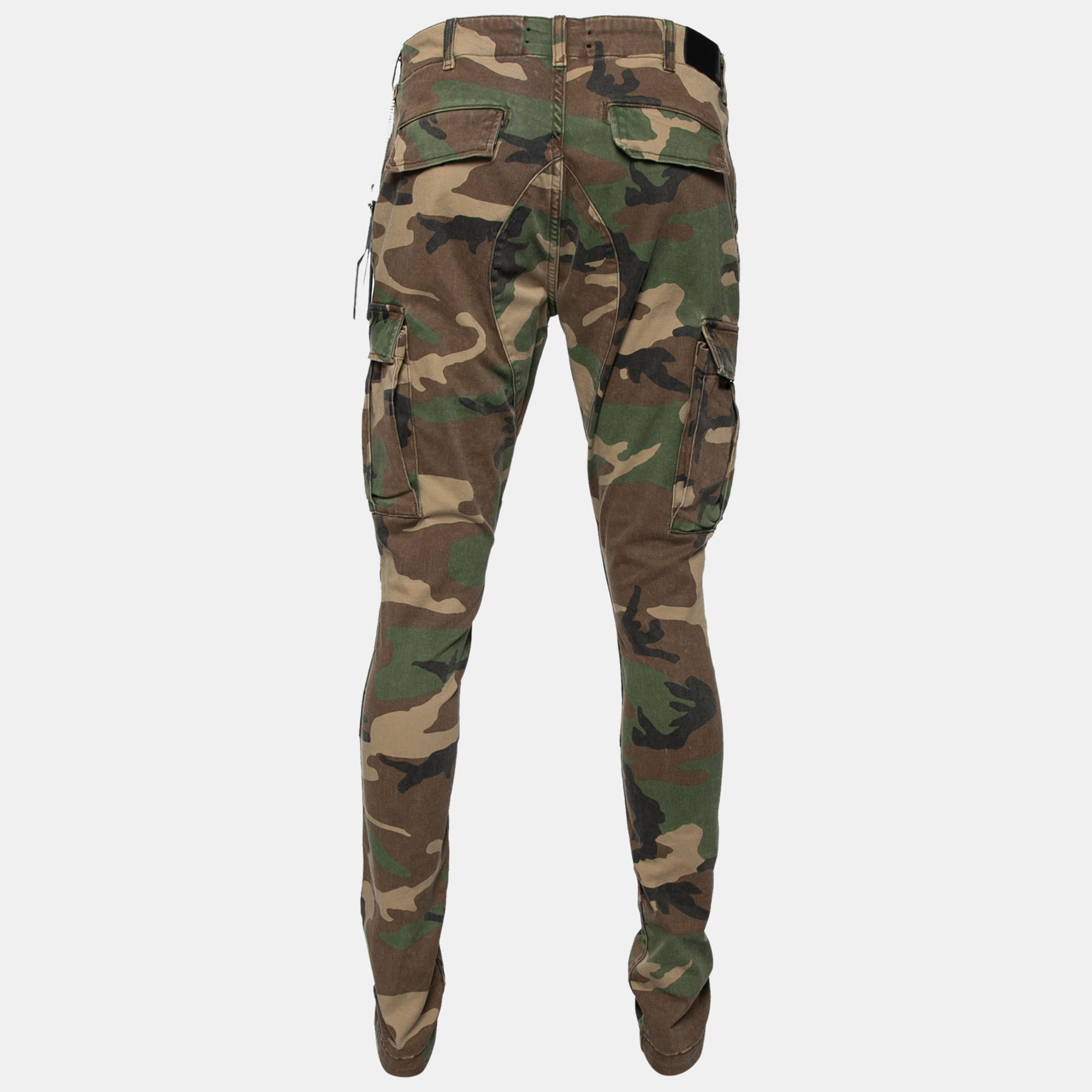 

Amiri Brown & Green Camouflage Cotton Cargo Pants