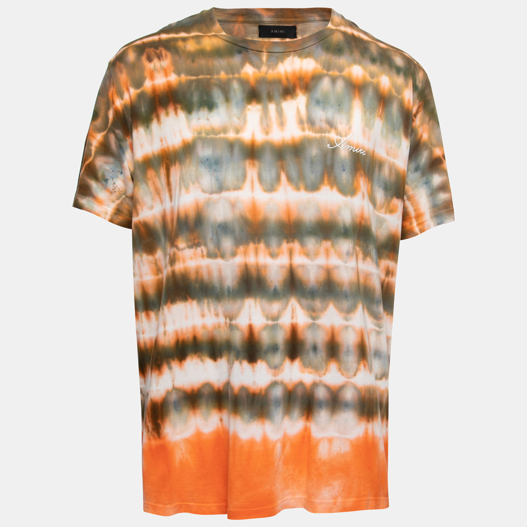 Pre-owned Amiri Multicolor Tye-dye Effect Printed Cotton T-shirt 2xl
