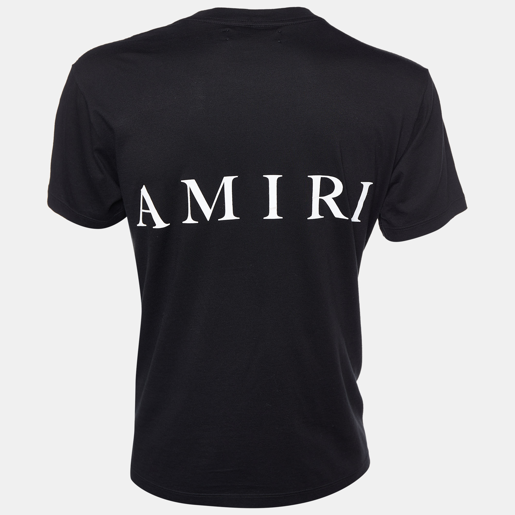 

Amiri Black Logo Printed Cotton Knit T-Shirt