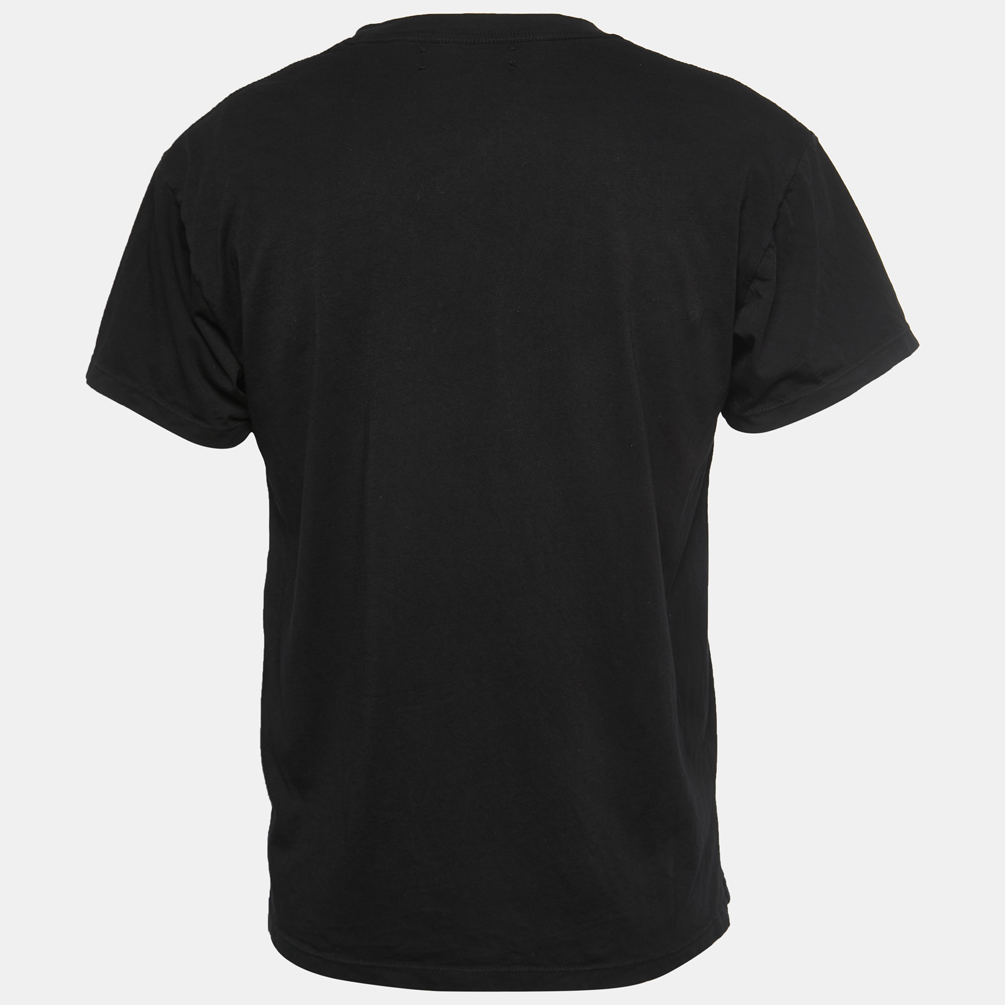 

Amiri Black Logo Printed Cotton Crew Neck Short Sleeve T-Shirt