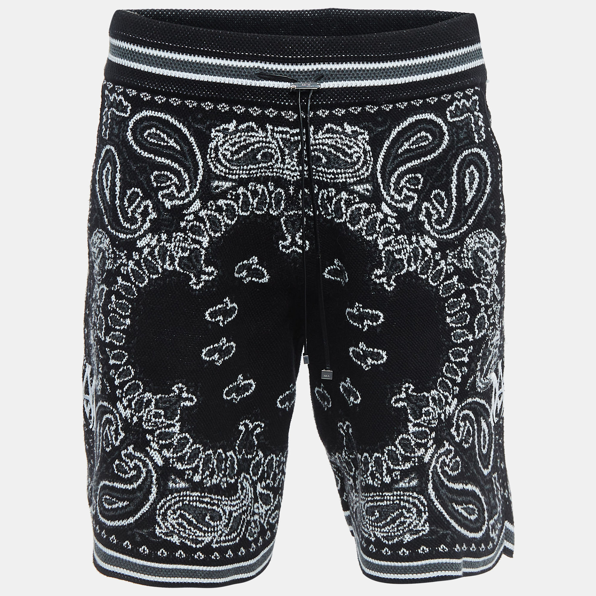 

Amiri Black Bandana Print Knit Shorts