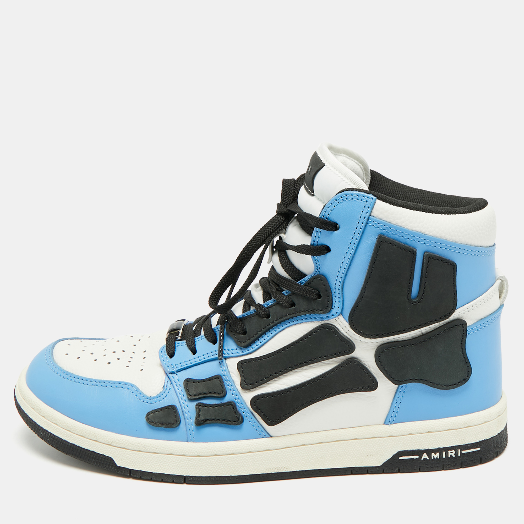 

Amiri Skel Size  Multicolor Nubuck and Leather High Top Sneakers