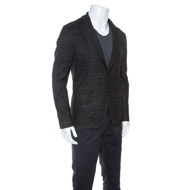 

Armani Collezioni Grey Charcoal Knit Blazer