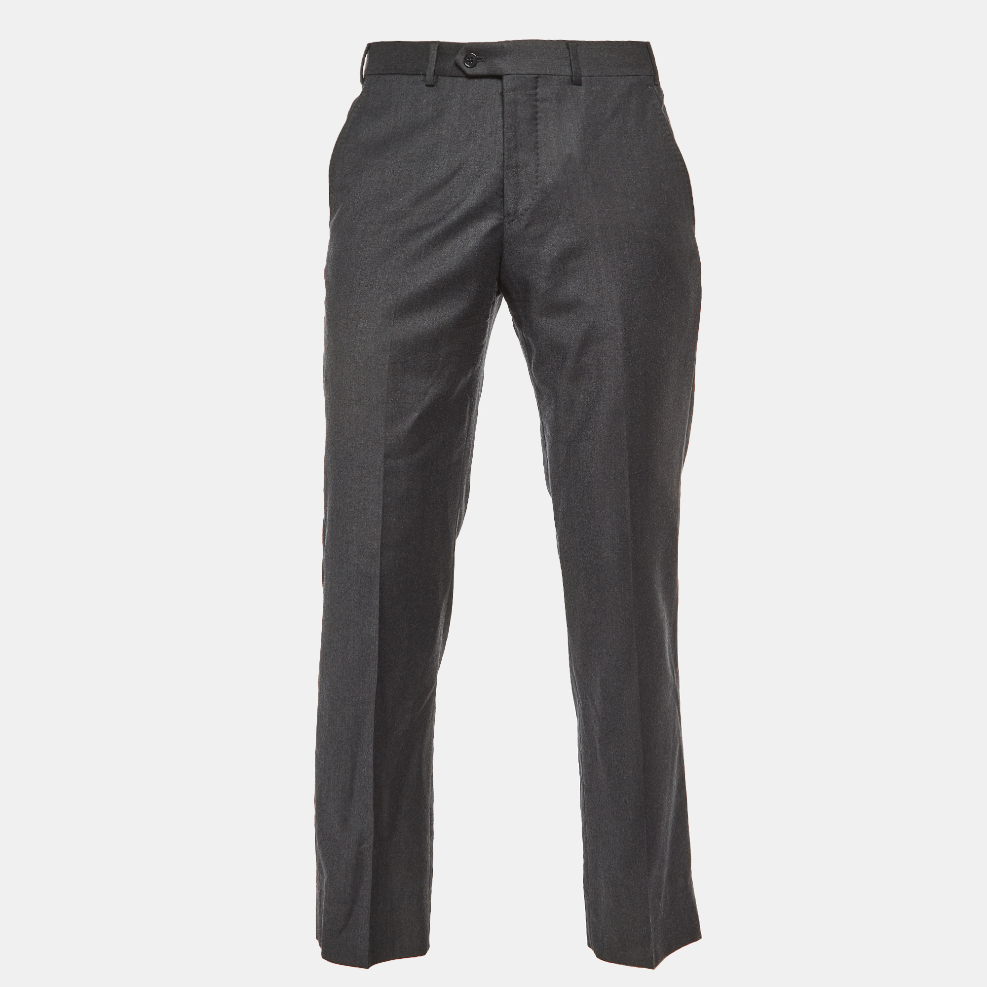 

Armani Collezioni Charcoal Grey Wool Tailored Trousers M