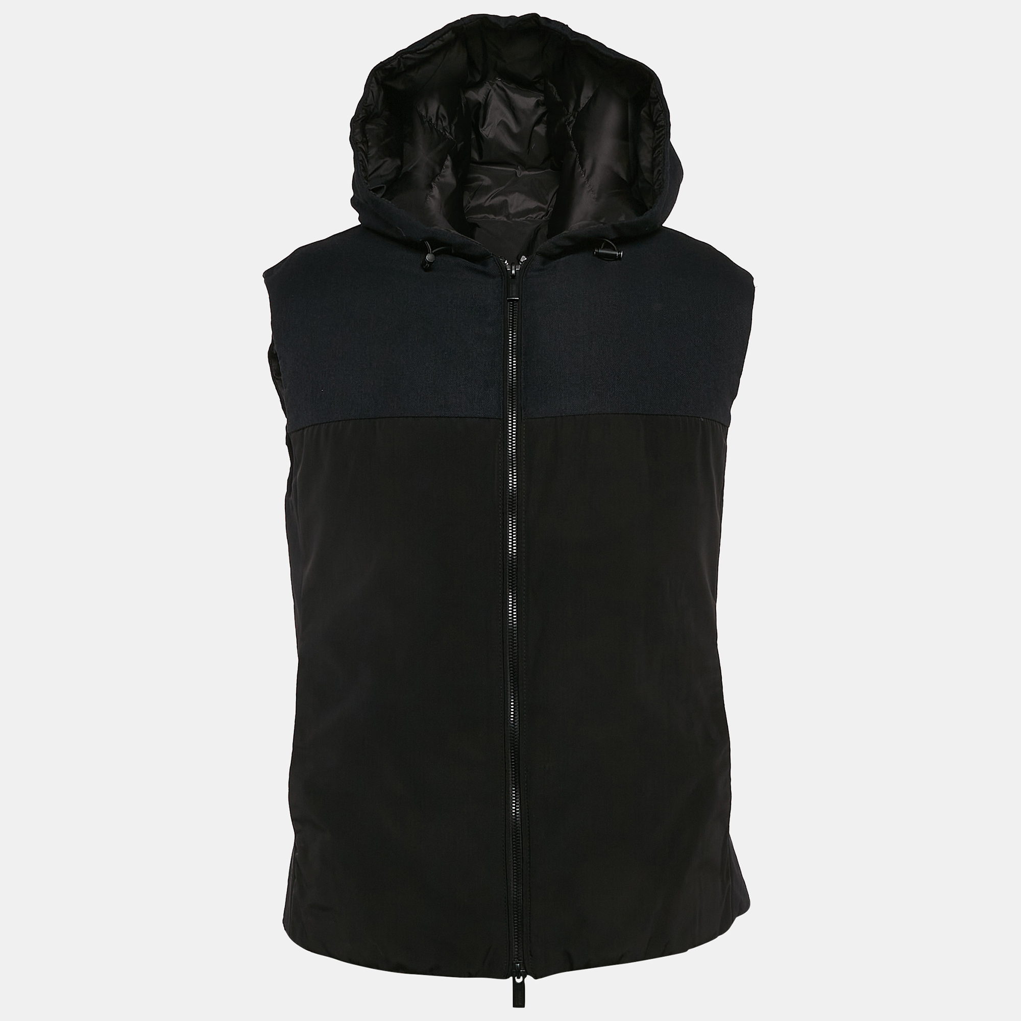 

Armani Collezioni Black Synthetic Hooded Sleeveless Down Jacket L