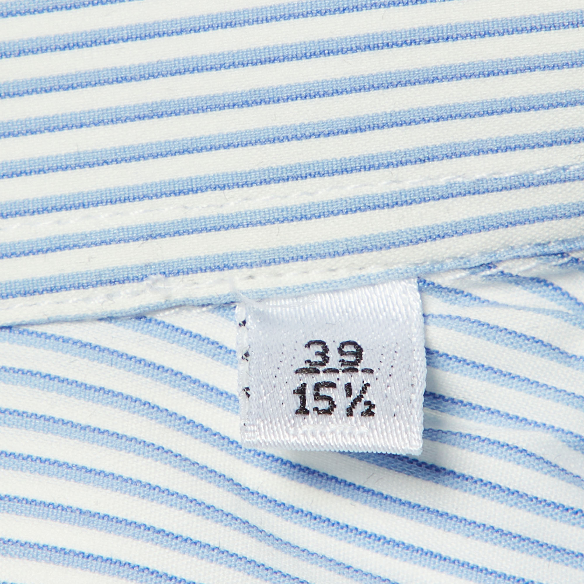 Armani Collezioni Blue/White Striped Stretch Cotton Long Sleeve Shirt M 