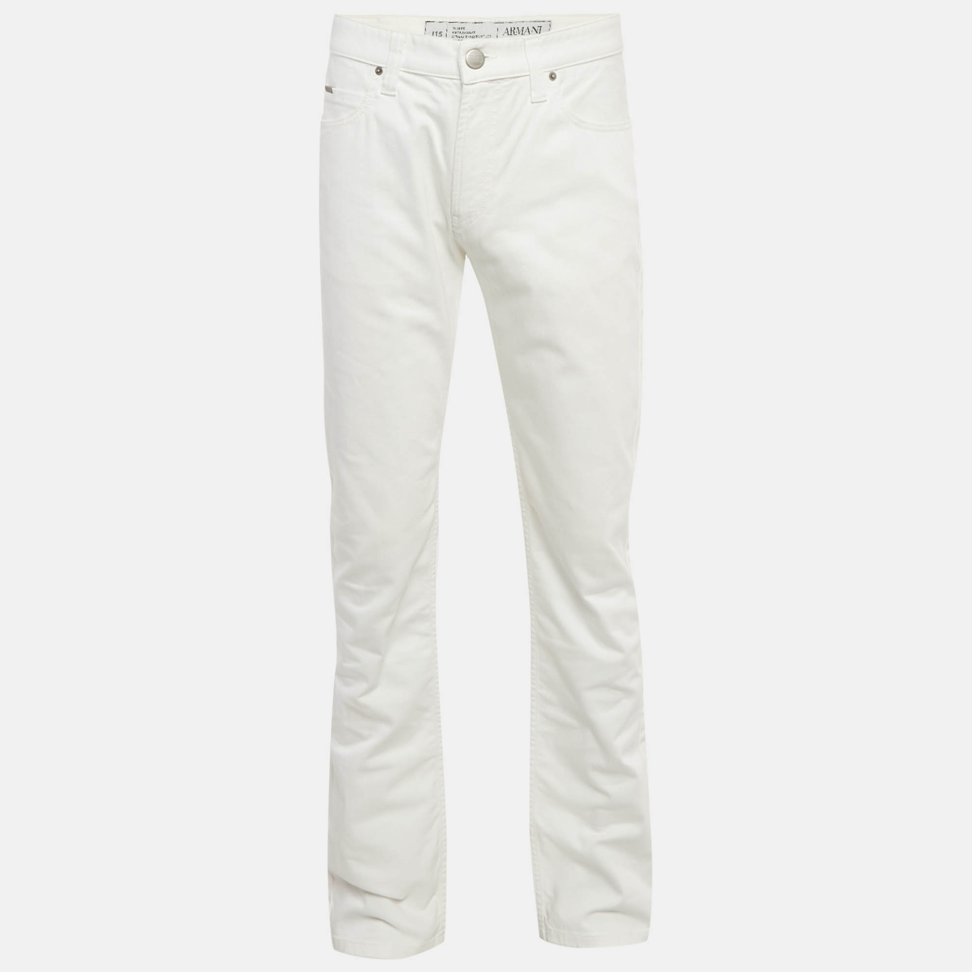 

Armani Collezioni White Denim Slim Fit Jeans L Waist 35"