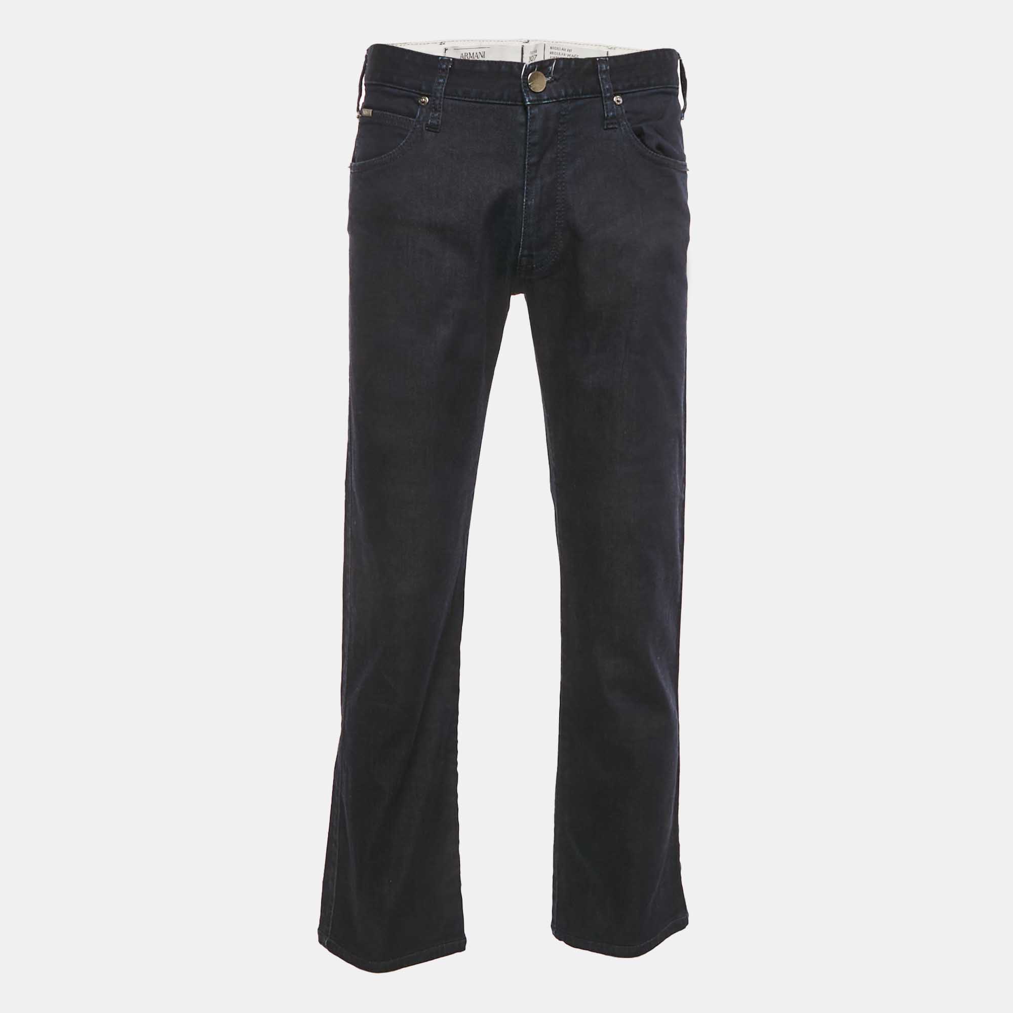 

Armani Collezioni Navy Blue Denim Regular Fit J07 Jeans M Waist 32"