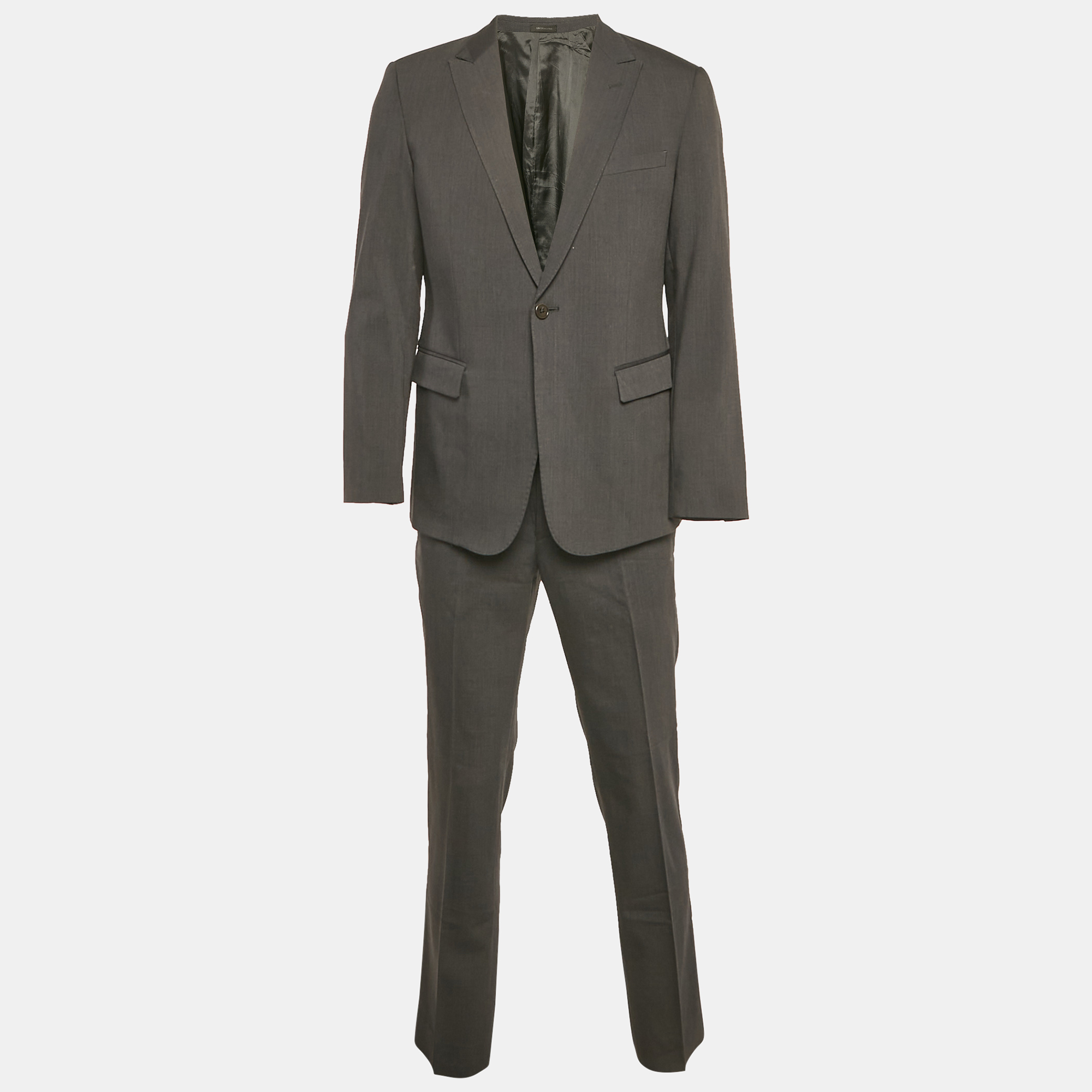 

Armani Collezioni Grey Wool Regular Fit Suit Set XL