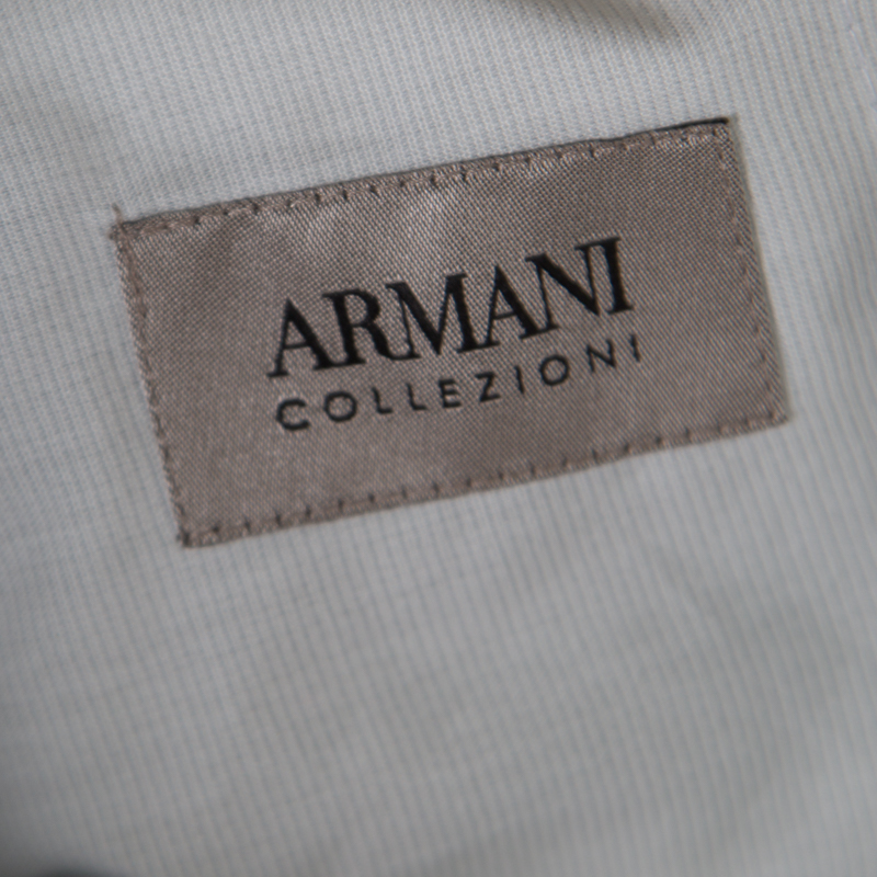 Pre-owned Armani Collezioni Grey Wool Tailored Trousers 4xl