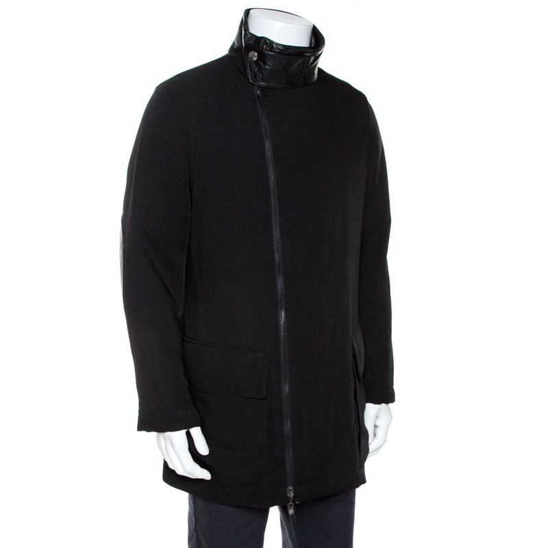 

Armani Collezioni Black Zip Front Coat