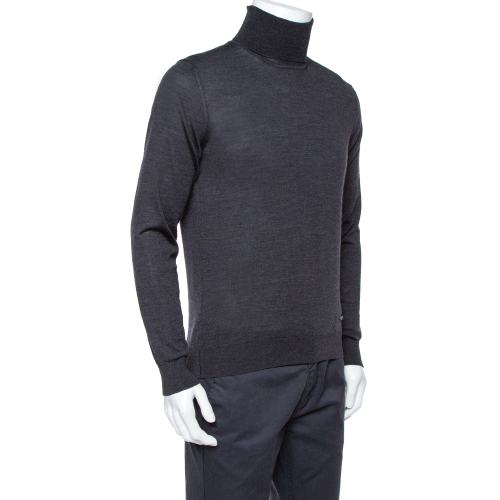

Armani Collezioni Black Wool Turtleneck Sweater