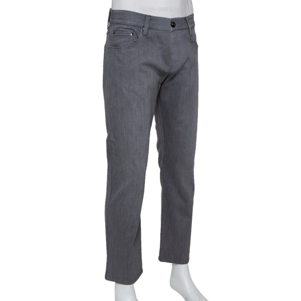 

Armani Collezioni Grey Denim Low Rise Tight Leg Regular Fit Jeans
