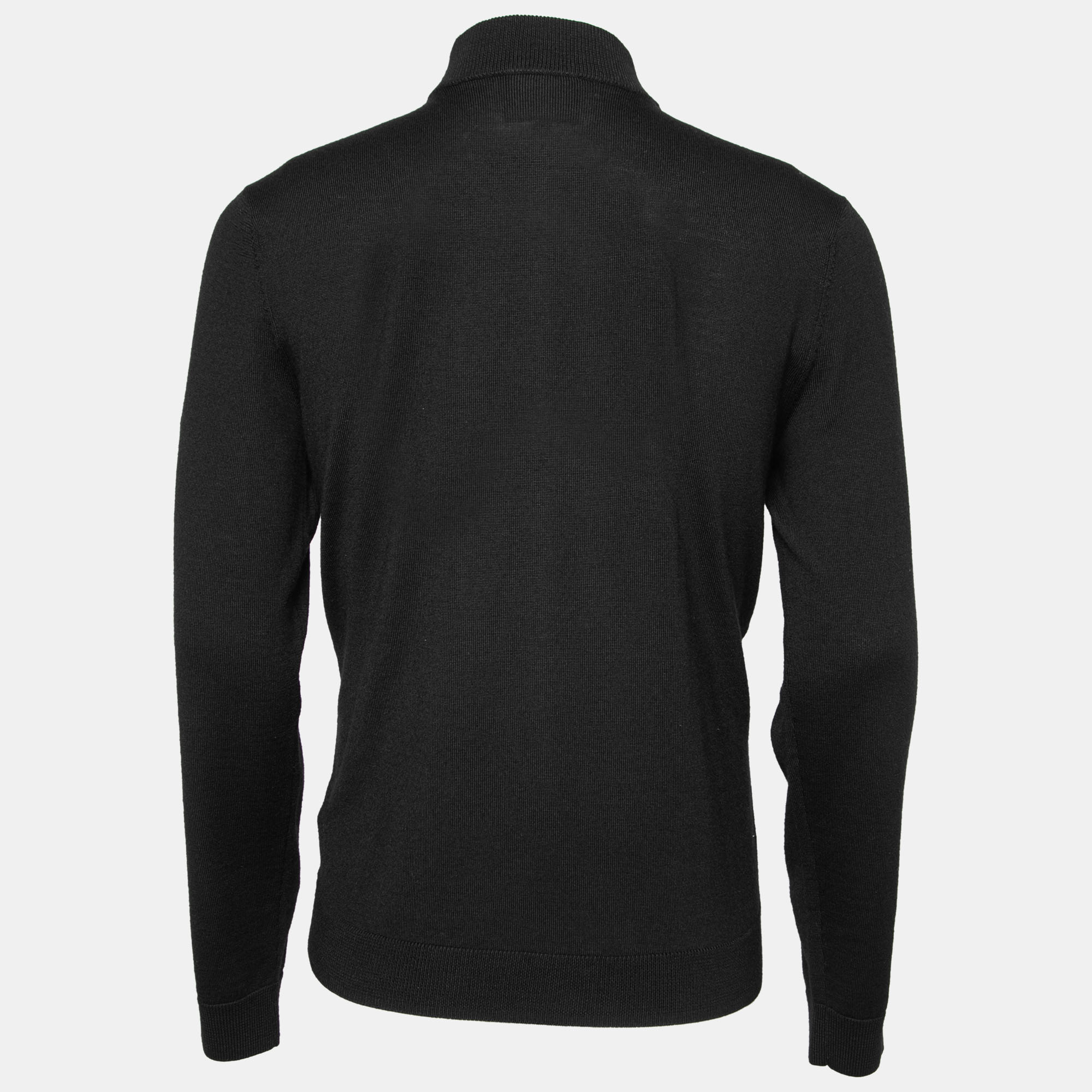 

Armani Collezioni Black Knit Zip Front Long Sleeve Jacket